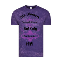 Cloud Purple all women are created equal but only the smartest are born in may Vintage Tee - Bettercallsaul