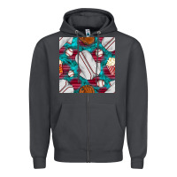 Baseball  Uniform With Turquoise Gemstone Seamless Pattern Zipper Hoodie | Teevron