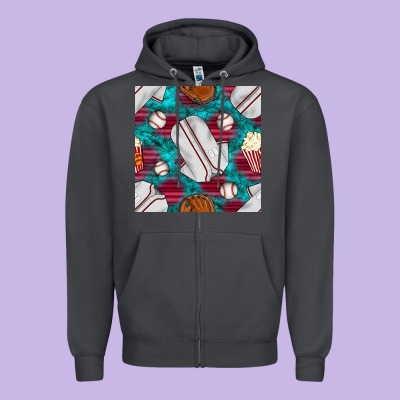 Baseball  Uniform With Turquoise Gemstone Seamless Pattern Zipper Hoodie Designed By Bundleandbundleshop