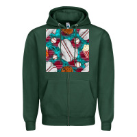 Sports Green baseball  uniform with turquoise gemstone seamless pattern Zipper Hoodie - BundleAndBundleShop