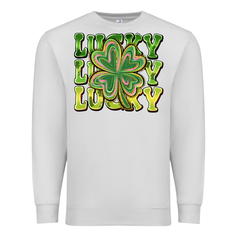Lucky Clover Premium Sweatshirt by CowhideDigitalArt | Teevron