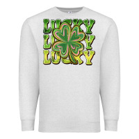 Oatmeal Heather Lucky Clover Premium Sweatshirt - CowhideDigitalArt