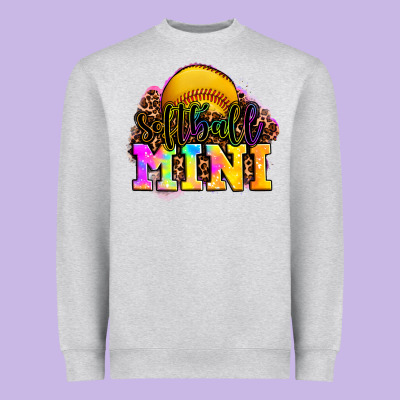 Softball Mini Heavyweight Sweatshirt Designed By Oliviacreatesart