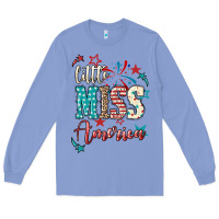 Colony Blue Little miss America 4th of july Long Sleeve Tee - HowdyJamesFarm