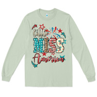 Matcha Little miss America 4th of july Long Sleeve Tee - HowdyJamesFarm