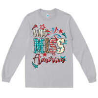 Moon Dust Little miss America 4th of july Long Sleeve Tee - HowdyJamesFarm
