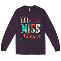 Plum Little miss America 4th of july Long Sleeve Tee - HowdyJamesFarm