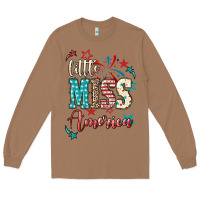 Toasted Coconut Little miss America 4th of july Long Sleeve Tee - HowdyJamesFarm