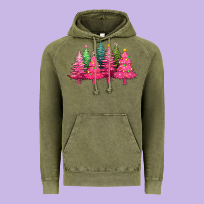 Christmas Tress With Lights Vintage Hoodie Designed By Texasbilliewilder