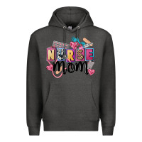 Charcoal Heather nurse mom Premium Hoodie - FaDigitalArtStudio