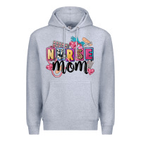 Heather Grey nurse mom Premium Hoodie - FaDigitalArtStudio