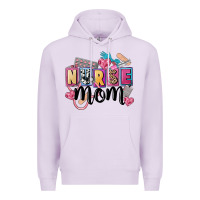 Lilac nurse mom Premium Hoodie - FaDigitalArtStudio