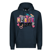 Navy nurse mom Premium Hoodie - FaDigitalArtStudio