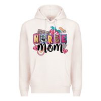 Pale Pink nurse mom Premium Hoodie - FaDigitalArtStudio