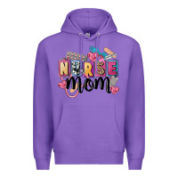 Purple nurse mom Premium Hoodie - FaDigitalArtStudio