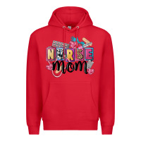 Red nurse mom Premium Hoodie - FaDigitalArtStudio