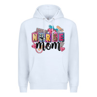 White nurse mom Premium Hoodie - FaDigitalArtStudio
