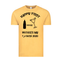 Vintage Mustard Happy Fırst Cheers Mother's Day Owen 2020 Vintage Tee - Bettercallsaul