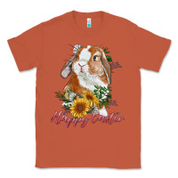 Copper happy easter with bunny and sunflowers Classic Tee - RanaPortraitStore