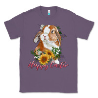 Lavender happy easter with bunny and sunflowers Classic Tee - RanaPortraitStore