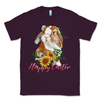 Plum happy easter with bunny and sunflowers Classic Tee - RanaPortraitStore