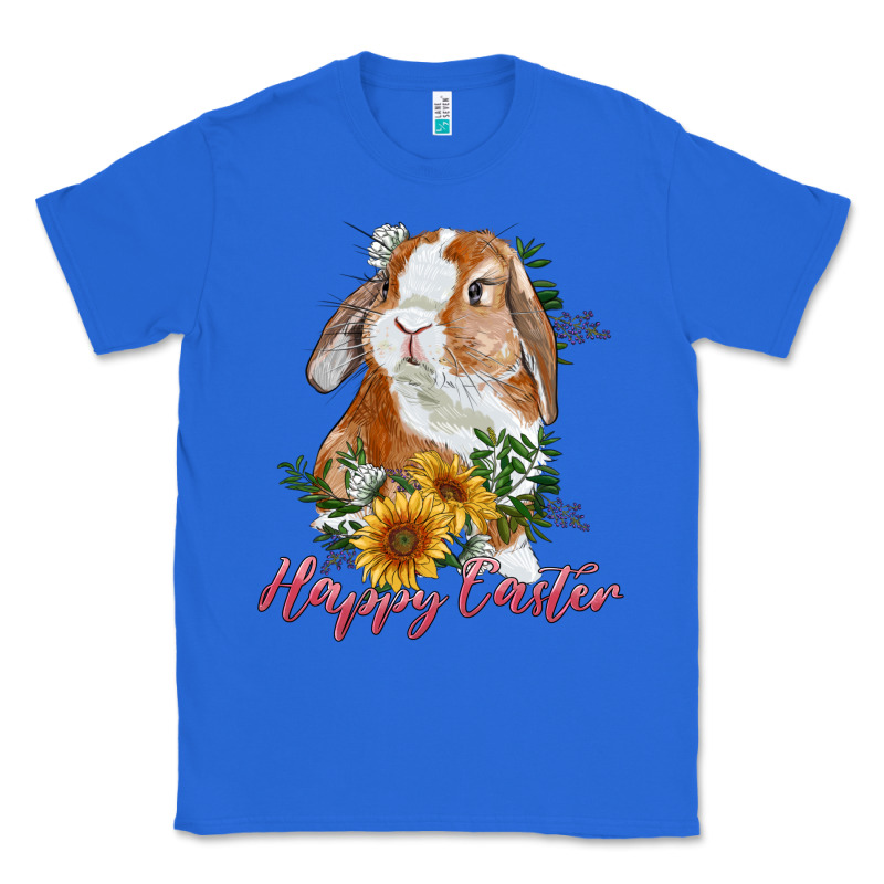 Happy Easter With Bunny And Sunflowers Classic Tee by RanaPortraitStore | Teevron