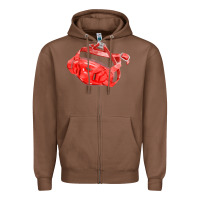 Chestnut Chin Guard Fa Element Zipper Hoodie - FaDigitalArtStudio