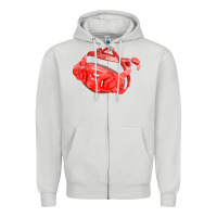 Dove Grey Chin Guard Fa Element Zipper Hoodie - FaDigitalArtStudio