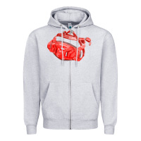 Heather Grey Chin Guard Fa Element Zipper Hoodie - FaDigitalArtStudio