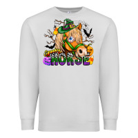 Dove Grey spooky horse Premium Sweatshirt - CowhideDigitalArt