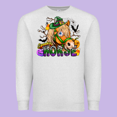 Spooky Horse Premium Sweatshirt Designed By Cowhidedigitalart