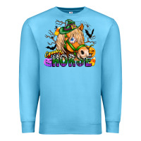 Ocean Blue spooky horse Premium Sweatshirt - CowhideDigitalArt