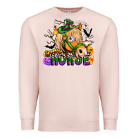 Pale Pink spooky horse Premium Sweatshirt - CowhideDigitalArt