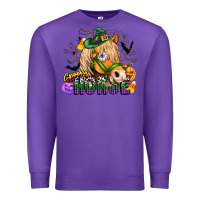 Purple spooky horse Premium Sweatshirt - CowhideDigitalArt