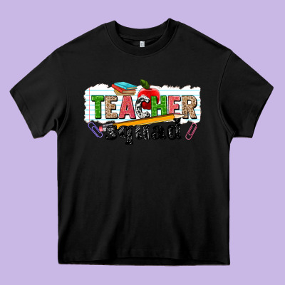 Teacher Squad Heavy Core Tee Designed By Nancycooperartshop