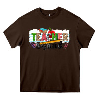 Chocolate Brown teacher squad Heavy Core Tee - NancyCooperArtShop