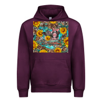 Mauve Wine baby pigs with leopard cowhide and sunflowers Urban Hoodie - Artiststas