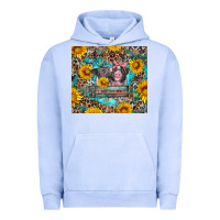 Pigment Grape Ice baby pigs with leopard cowhide and sunflowers Urban Hoodie - Artiststas