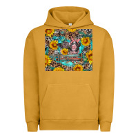 Pigment Peanut Butter baby pigs with leopard cowhide and sunflowers Urban Hoodie - Artiststas