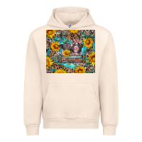 Sandshell baby pigs with leopard cowhide and sunflowers Urban Hoodie - Artiststas