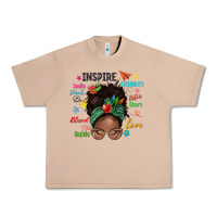 Burro afro messy bun teach inspire love teacher blessed Urban Heavy Tee - NancyCooperArtShop
