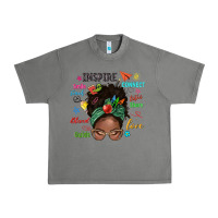 Tornado afro messy bun teach inspire love teacher blessed Urban Heavy Tee - NancyCooperArtShop