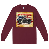 Burgundy old indians never die Long Sleeve Tee - TumblerDesignByShophia