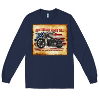 Navy old indians never die Long Sleeve Tee - TumblerDesignByShophia