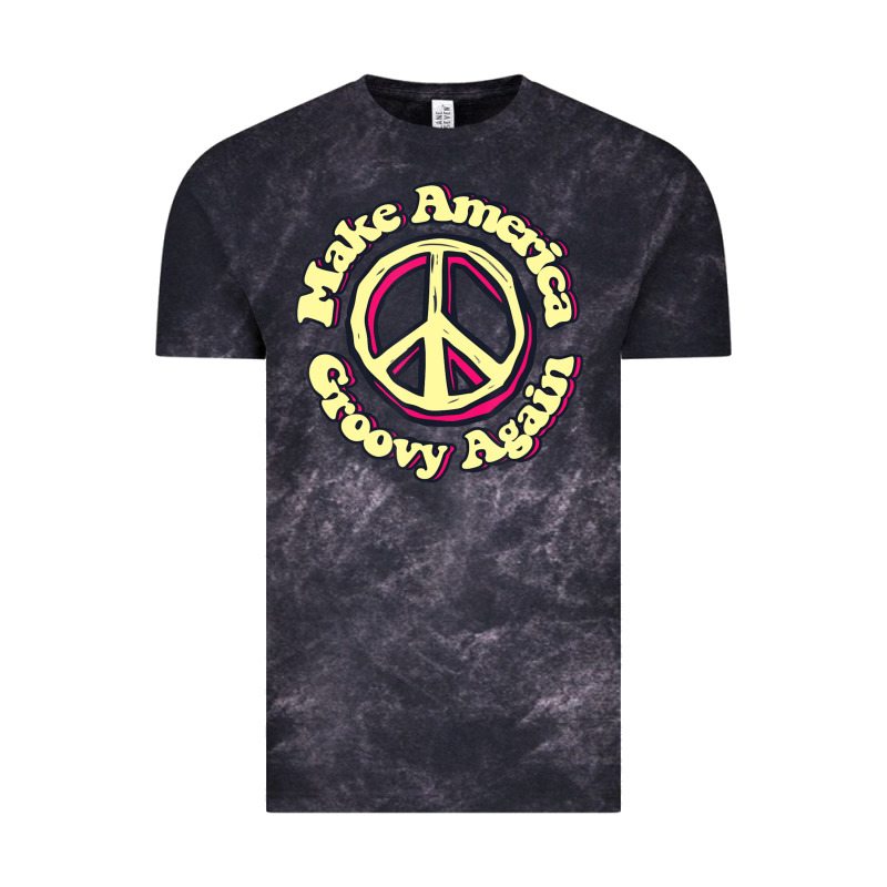 Make America Groovy Again Peace Sign 70s Retro Vintage Tee by lanVoArt | Teevron