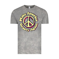 Cloud Rock Make America Groovy Again Peace Sign 70S Retro Vintage Tee - lanVoArt