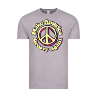 Vintage Zinc Make America Groovy Again Peace Sign 70S Retro Vintage Tee - lanVoArt