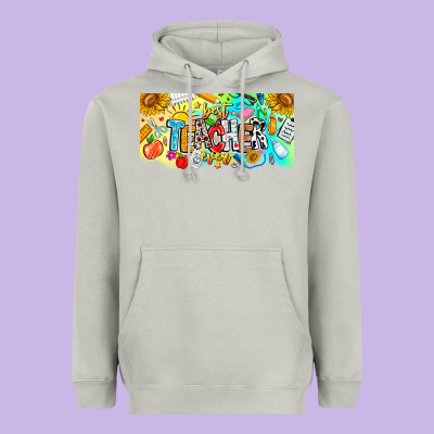 Best Teacher Ever Heavyweight Hoodie Designed By Cowhidedigitalart