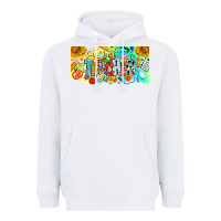 White Best Teacher Ever Heavyweight Hoodie - CowhideDigitalArt