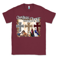 Burgundy Christmas Begins With Christ Classic Tee - Bettercallsaul